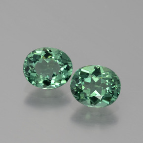 Pedras preciosas de apatita verde natural de  ct, corte oval, VS