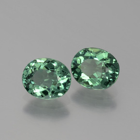 Pedras preciosas de apatita verde natural de  ct, corte oval, VS