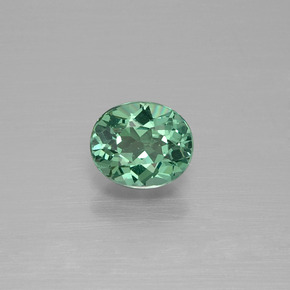 Apatita verde natural 0,74ct, corte oval, VVS-VS