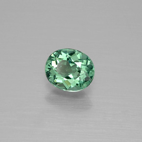Apatita verde natural 0,74ct, corte oval, VVS-VS