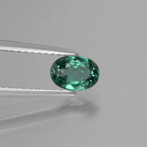 Apatita verde natural 0,54ct, corte oval, VS
