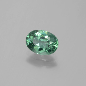 Apatita verde natural 0,82ct, corte oval, VVS-VS