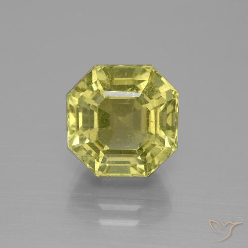 5.88ct Natural Amarelo Terroso Apatita, Corte Esmeralda, VS-SI