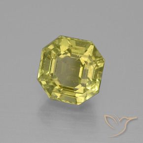 Apatita Amarelo Terroso Natural 5.88ct, Corte Octógono / Esmeralda, VS-SI