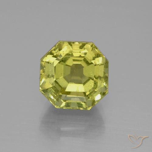 6.29ct Natural Luz amarela Apatita, Corte Esmeralda, VS-SI