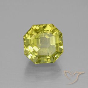 Apatita Luz amarela Natural 6.29ct, Corte Octógono / Esmeralda, VS-SI