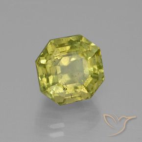 Apatita Amarelo esverdeado Natural 7.64ct, Corte Octógono / Esmeralda, VS-SI