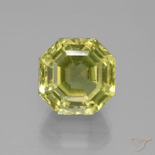 8.30ct Natural Amarelo esverdeado Apatita, Corte Esmeralda, VS
