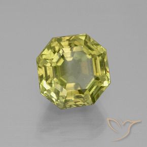 Apatita Amarelo esverdeado Natural 8.30ct, Corte Octógono / Esmeralda, VS