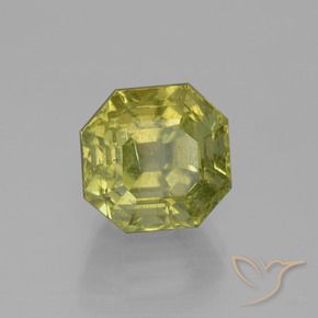 Apatita Verde amarelo Natural 7.77ct, Corte Octógono / Esmeralda, VS-SI