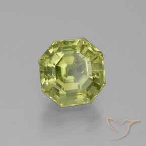 Apatita amarelo médio Natural 4.70ct, Corte Octógono / Esmeralda, VS-SI