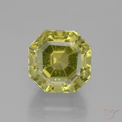 9.32ct Natural amarelo médio Apatita, Corte Esmeralda, VS
