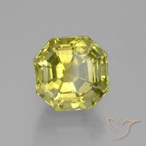 Apatita amarelo médio Natural 9.32ct, Corte Octógono / Esmeralda, VS
