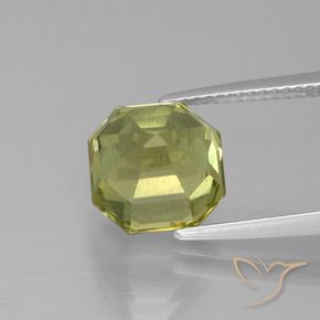 Apatita amarelo médio Natural 5.48ct, Corte Octógono / Esmeralda, VS