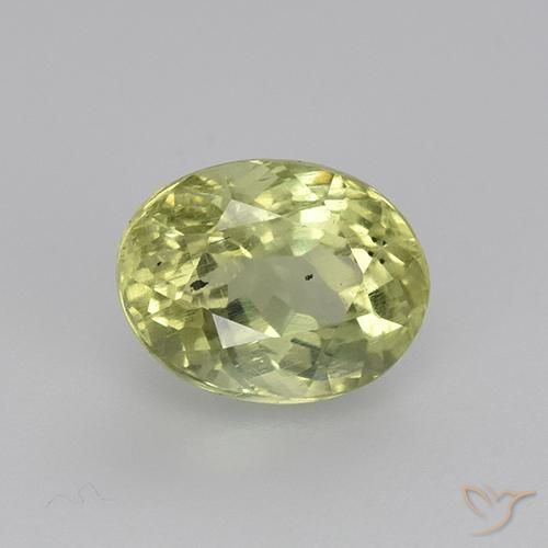 1.73ct Natural Verde amarelado Apatita, oval, VS-SI