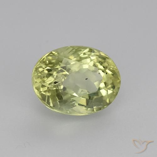 Apatita Verde amarelado Natural 1.73ct, oval, VS-SI