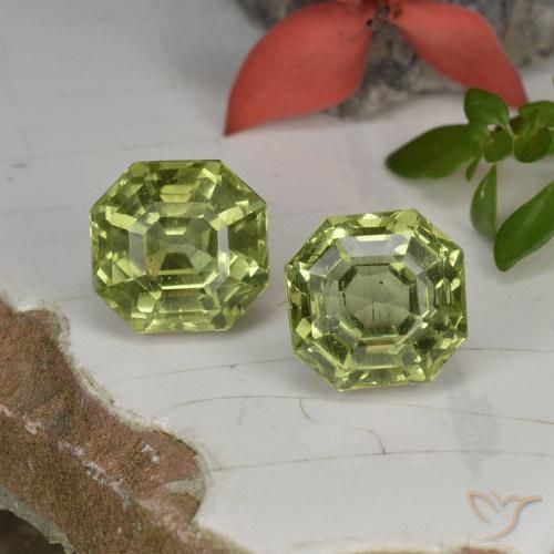 6.98ctw Natural Verde amarelado Apatita, Corte Esmeralda, VS-SI