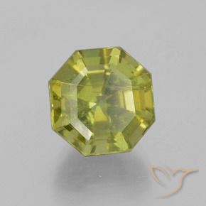 Apatita Verde Terroso Quente Natural 12.42ct, Corte Octógono / Esmeralda, SI