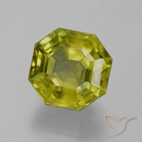 Apatita Verde Terroso Quente Natural 15.17ct, Corte Octógono / Esmeralda, VS-SI