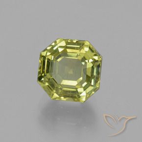 Apatita Verde amarelado Natural 3.40ct, Corte Octógono / Esmeralda, VS