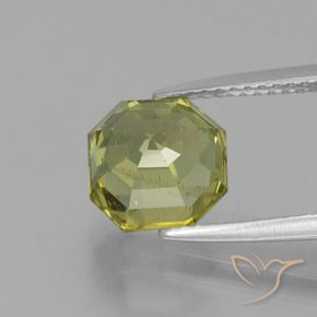 Apatita Verde amarelado Natural 3.40ct, Corte Octógono / Esmeralda, VS