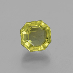Apatita verde natural 2,71ct, corte esmeralda, VS