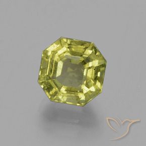 Apatita Verde Terroso Quente Natural 3.64ct, Corte Octógono / Esmeralda, VS-SI