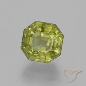Apatita Verde Terroso Quente Natural 4.46ct, Corte Octógono / Esmeralda, VS-SI