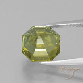 Apatita Verde Terroso Quente Natural 4.46ct, Corte Octógono / Esmeralda, VS-SI