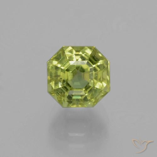 3.06ct Natural Verde amarelado Apatita, Corte Esmeralda, VS