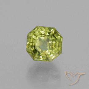 Apatita Verde amarelado Natural 3.06ct, Corte Octógono / Esmeralda, VS