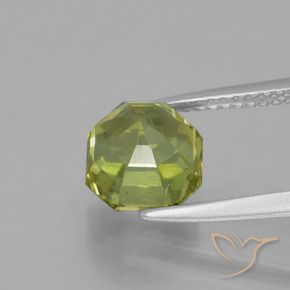 Apatita Verde amarelado Natural 3.06ct, Corte Octógono / Esmeralda, VS