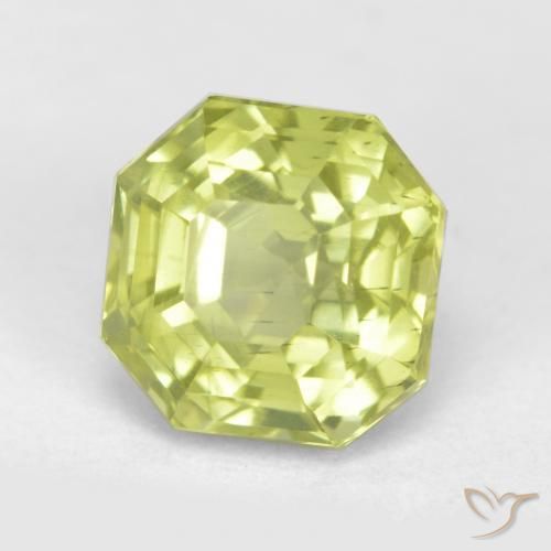 Apatita Luz amarela Natural 3.03ct, Corte Octógono / Esmeralda, VS