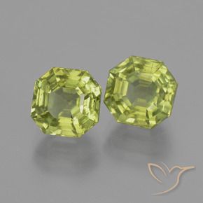 Pedras preciosas de Apatita Verde Floresta Quente natural de 7.45 ct, Corte Octógono / Esmeralda, VS