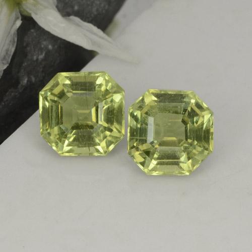 Pedras preciosas de Apatita Amarelo verde natural de 4.73 ct, Corte Esmeralda, VS