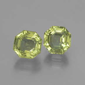 Pedras preciosas de apatita verde natural de  ct, corte esmeralda, VS