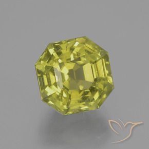 Apatita Verde Terroso Quente Natural 6.28ct, Corte Octógono / Esmeralda, VS