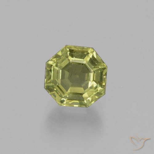 2.33ct Natural Verde Terroso Quente Apatita, Corte Esmeralda, VS