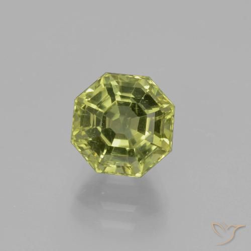 Apatita Verde amarelado Natural 2.76ct, Corte Esmeralda, VS