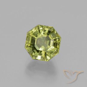 Apatita Verde amarelado Natural 2.76ct, Corte Esmeralda, VS