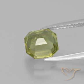 Apatita Verde amarelado Natural 2.37ct, Corte Octógono / Esmeralda, VS