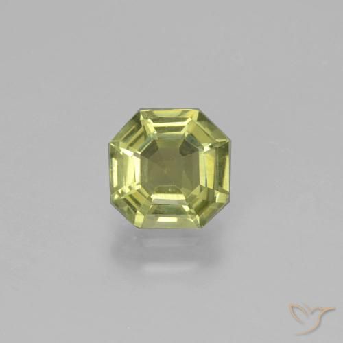 1.26ct Natural Verde Terroso Quente Apatita, Corte Esmeralda, VS