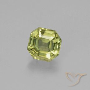 Apatita Verde amarelado Natural 1.64ct, Corte Octógono / Esmeralda, VS