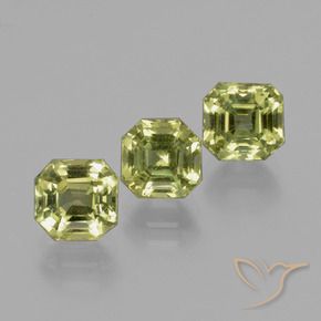 Pedras preciosas de Apatita Verde Terroso Quente natural de 4.15 ct, Corte Octógono / Esmeralda, VS