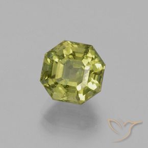 Apatita Verde Terroso Quente Natural 3.76ct, Corte Octógono / Esmeralda, VS