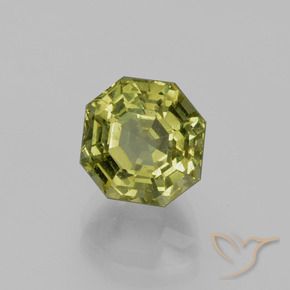 Apatita Medium Light Green Natural 4.35ct, Corte Octógono / Esmeralda, VS