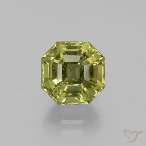 4.01ct Natural Verde amarelado Apatita, Corte Esmeralda, VS-SI