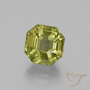 Apatita Verde amarelado Natural 4.01ct, Corte Octógono / Esmeralda, VS-SI