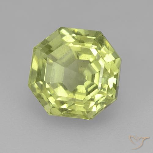 Apatita amarelo médio Natural 3.24ct, Corte Octógono / Esmeralda, VS