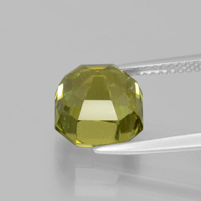 Apatita verde natural 5,11ct, corte esmeralda, VS-SI